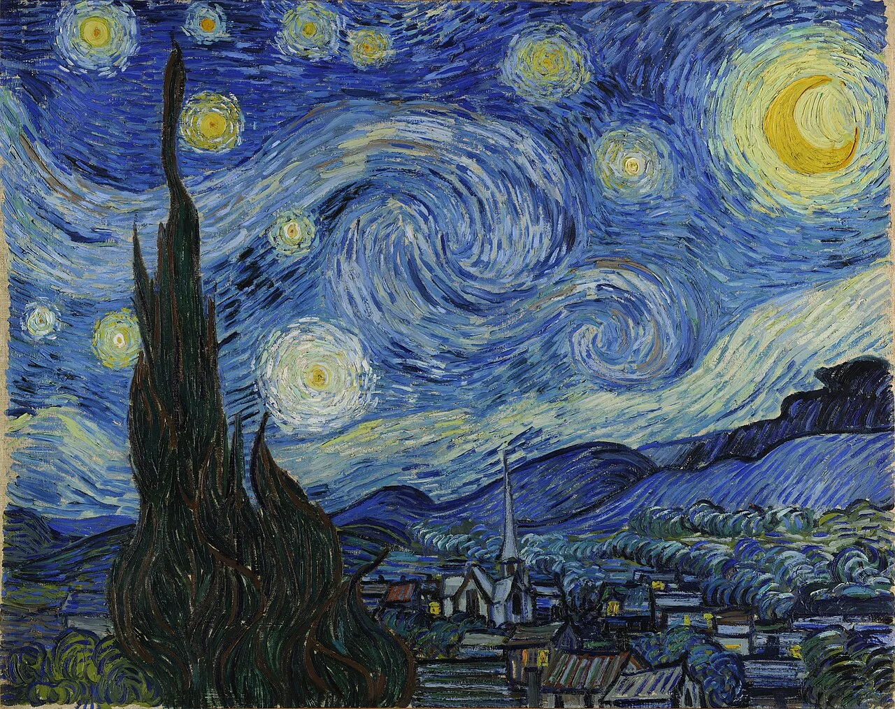 La Nuit étoilée — Vincent van Gogh, 1889